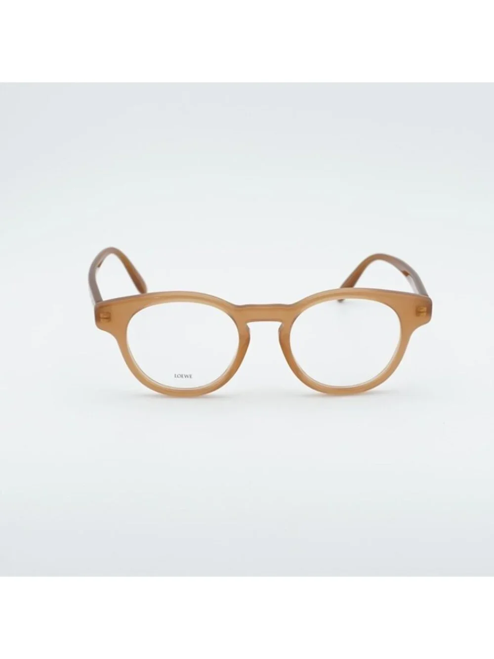 Loewe LW50085I 047 Unisex Eyeglasses Shiny Brown 49mm Round Frame
